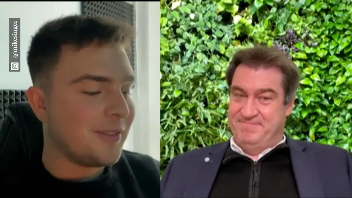 Mike Singer interviewt Markus Söder Pop trifft Politik