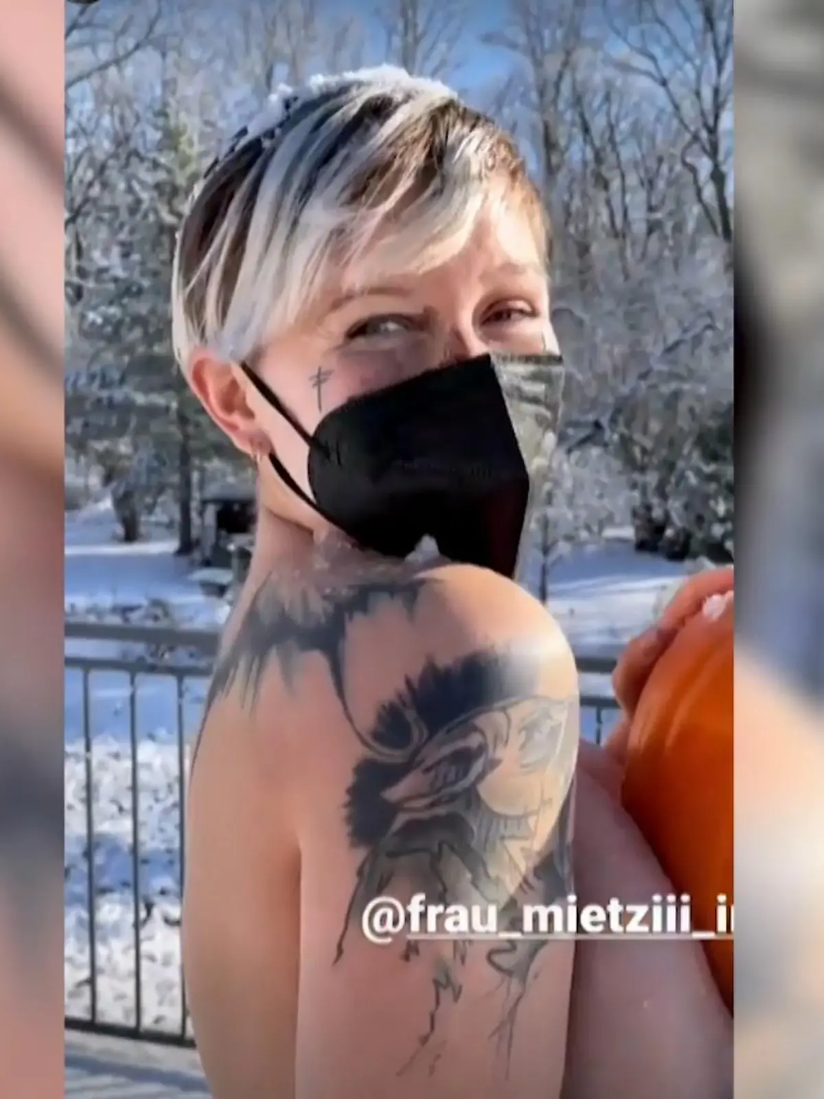 Bild zu: "Challenge: Eric und Edith Stehfest halbnackt im Schnee"