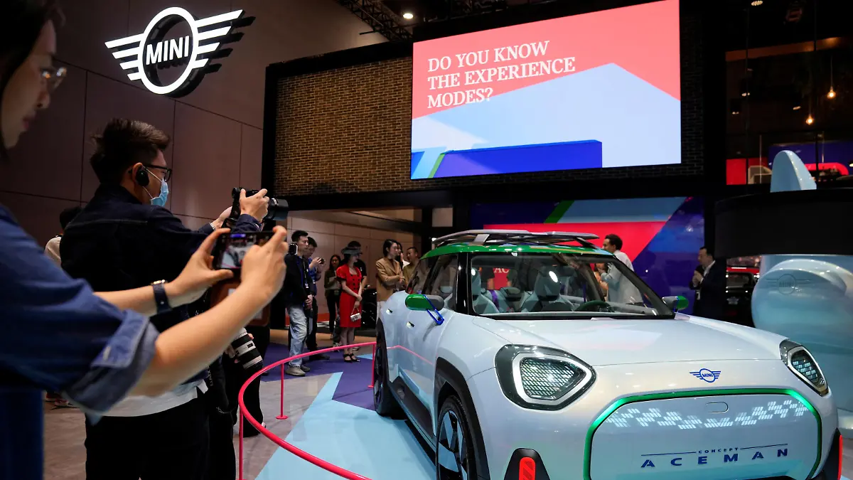 The MINI Concept Aceman is displayed at the Auto Shanghai show, in Shanghai, China, April 19, 2023. REUTERS/Aly Song