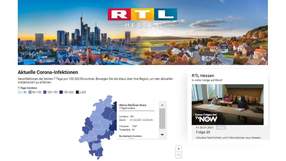 RTL Hessen, Website, RTL.de