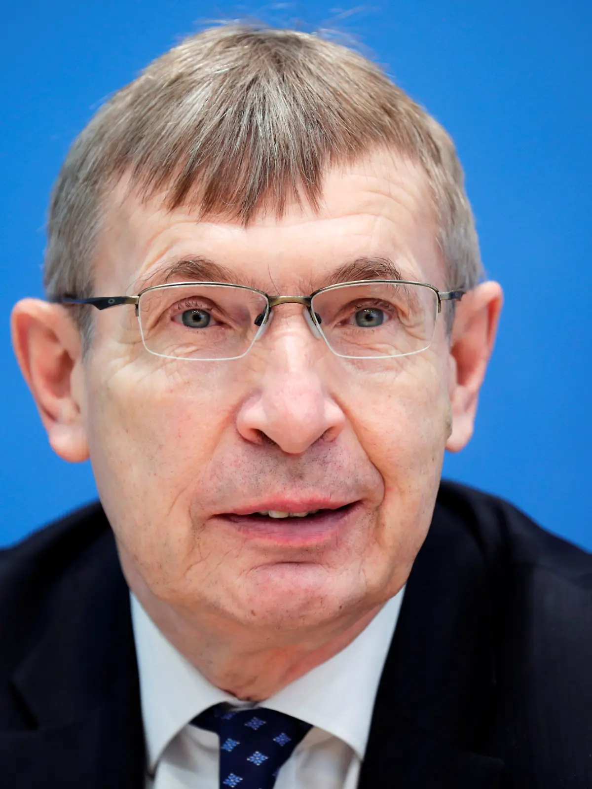 Klaus Cichutek, President of the Paul Ehrlich Institute, a federal agency for vaccines and biomedicines, speaks during a news conference, amid the spread of the coronavirus disease (COVID-19), in Berlin, Germany January 29, 2021. REUTERS/Hannibal Hanschke/Pool