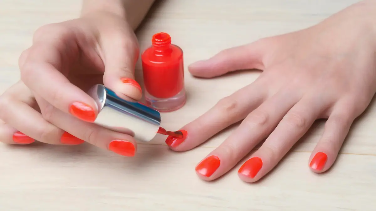 Manicure process at home, nails coating