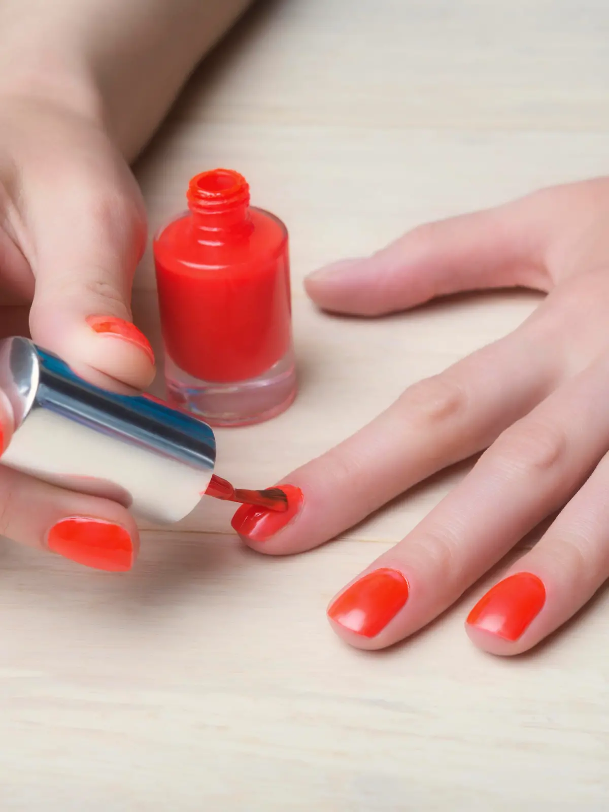 Manicure process at home, nails coating