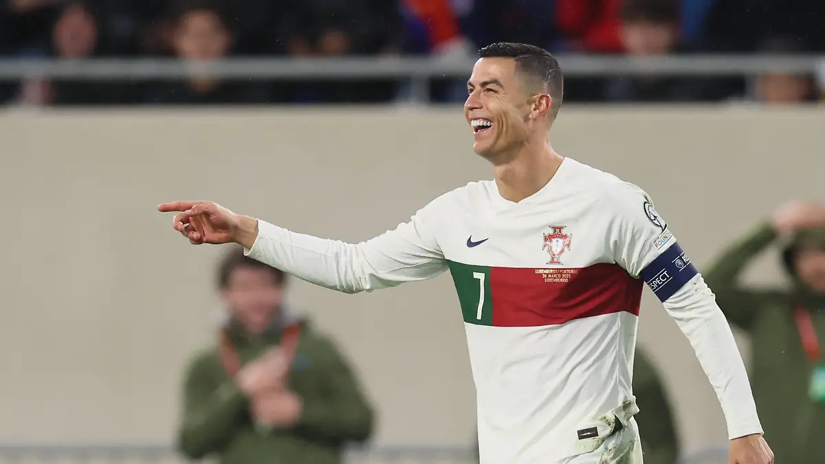 Portuguese Cristiano Ronaldo reacts during a soccer game between the national teams of Luxembourg and Portugal, on Sunday 26 March 2023 in Luxembourg City, the Grand Duchy of Luxembourg, the second out of 8 Euro 2024 qualification match. BRUNOxFAHY PUBLICATIONxNOTxINxBELxFRAxNED x63720846x
