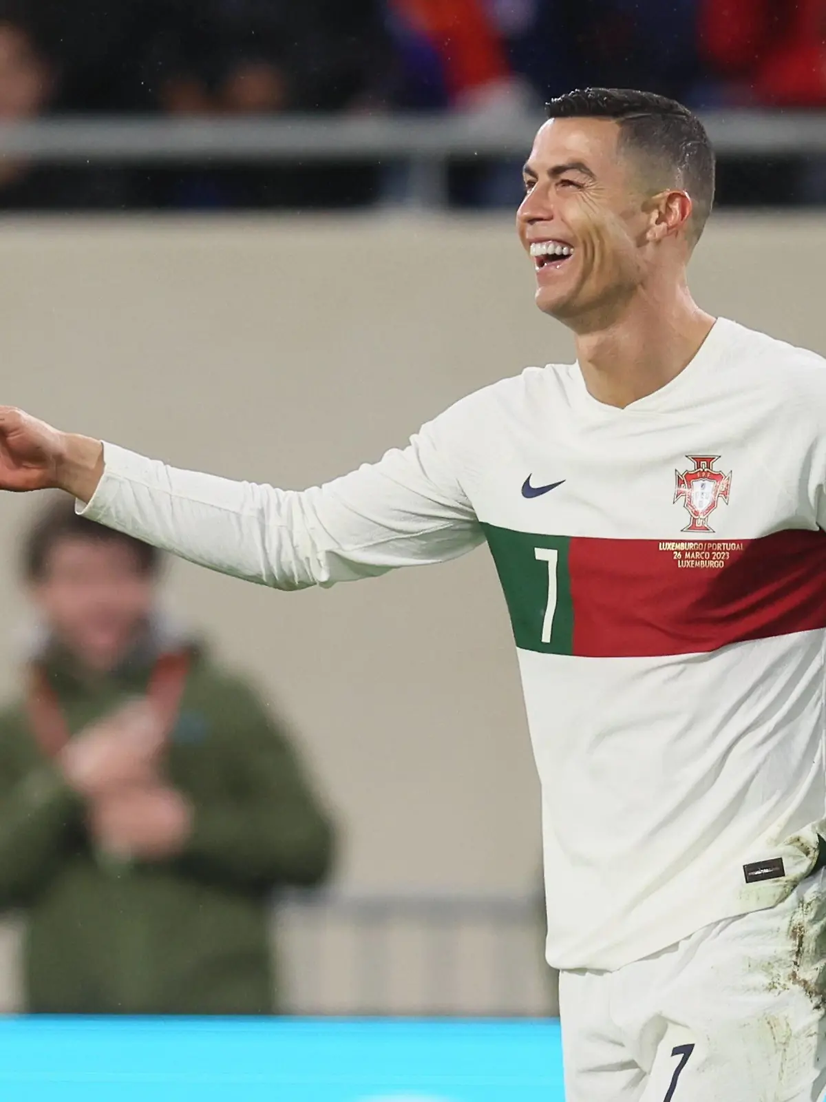 Portuguese Cristiano Ronaldo reacts during a soccer game between the national teams of Luxembourg and Portugal, on Sunday 26 March 2023 in Luxembourg City, the Grand Duchy of Luxembourg, the second out of 8 Euro 2024 qualification match. BRUNOxFAHY PUBLICATIONxNOTxINxBELxFRAxNED x63720846x