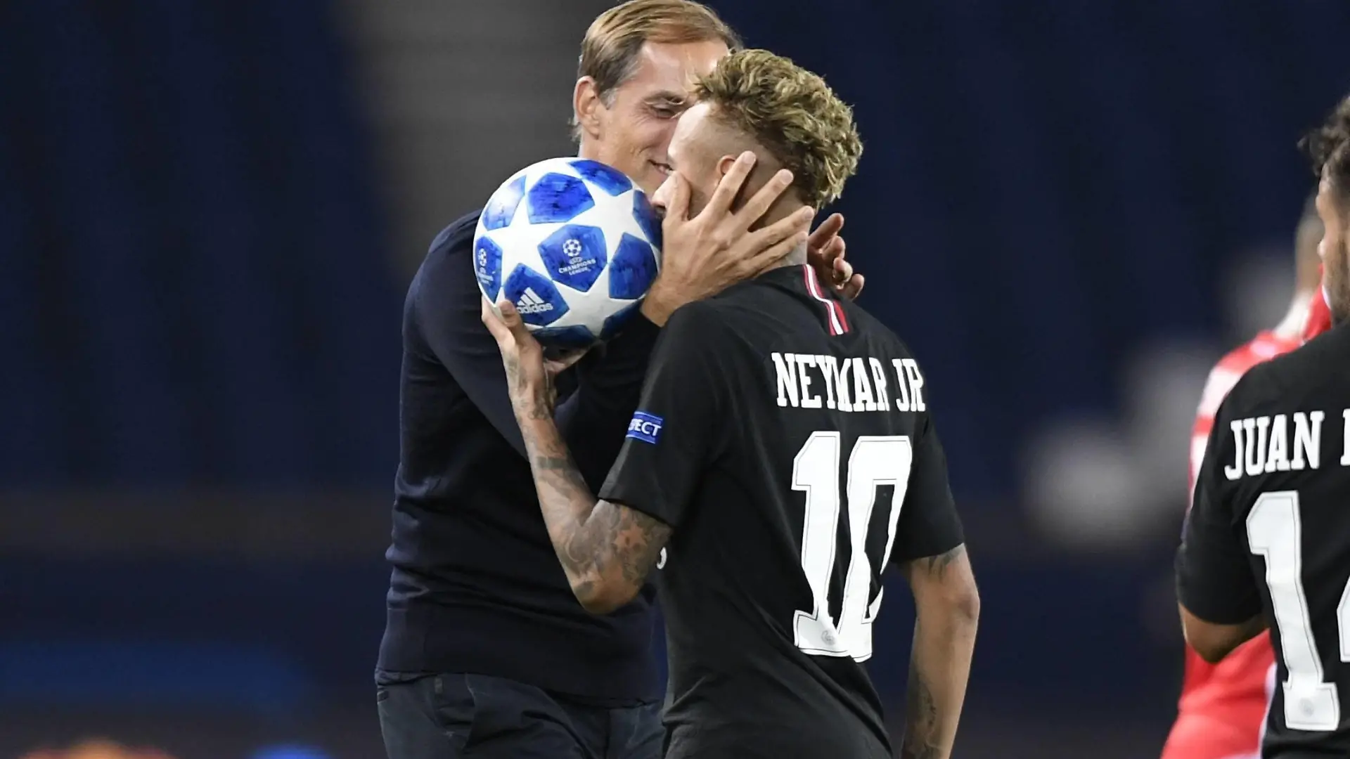 THOMAS TUCHEL ENTRAINEUR PSG - 10 NEYMAR JR PSG - JOIE FOOTBALL : Paris SG vs Etoile Rouge de Belgrade- Ligue des Champions - 03/10/2018 AnthonyBIBARD/FEP/Panoramic PUBLICATIONxNOTxINxFRAxITAxBEL
