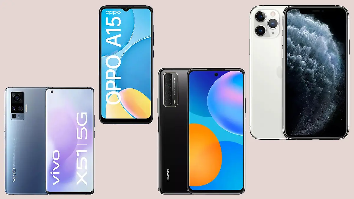 Smartphones von Vivo, Oppo, Huawei und Apple