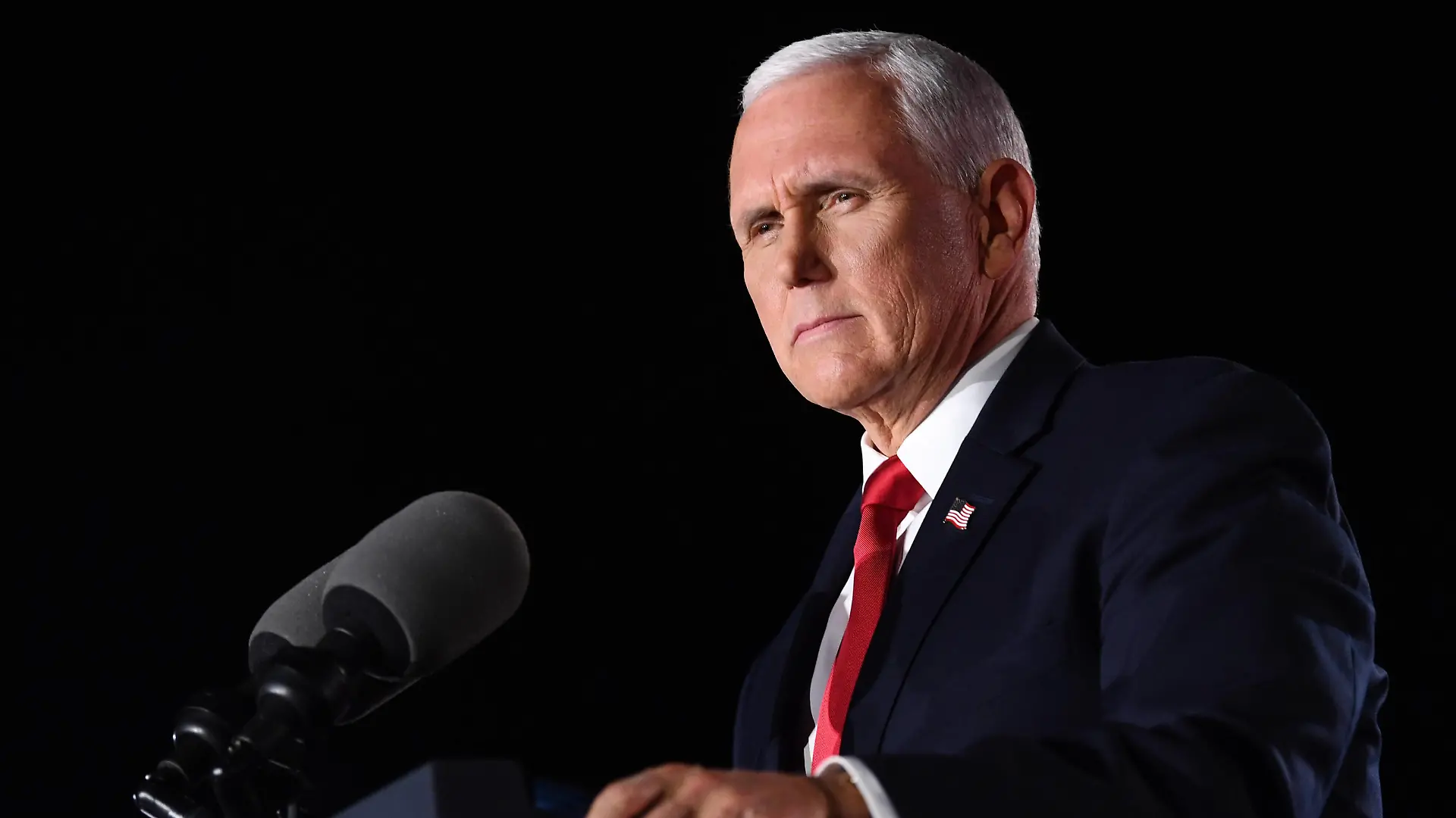 August 26, 2020, Baltimore, Maryland, USA: Vice President MIKE PENCE speaks on the third night of the Republican National Convention at Ft. McHenry on Wednesday. Pence officially accepted the Republican nomination for vice president during the Republican National Convention. Baltimore USA - ZUMAs152 20200826_zaa_s152_048 Copyright: xKevinxDietschx