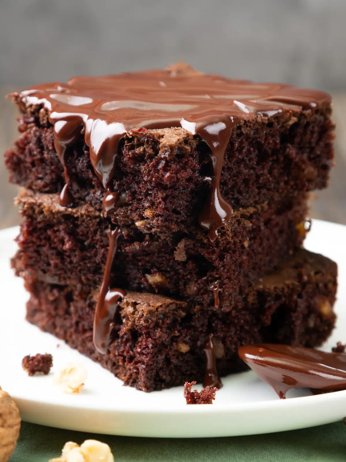 Walnuss-Schokobrownies mit Hermann-Teig