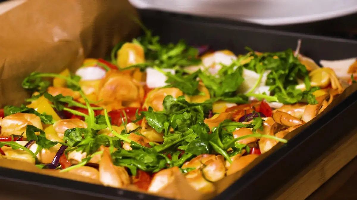 Ofen-Ravioli mit Gemüse