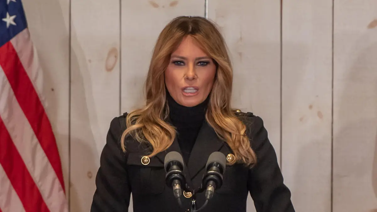 First Lady Melania Trump verabschiedet sich mit aufgezeichneter Rede
