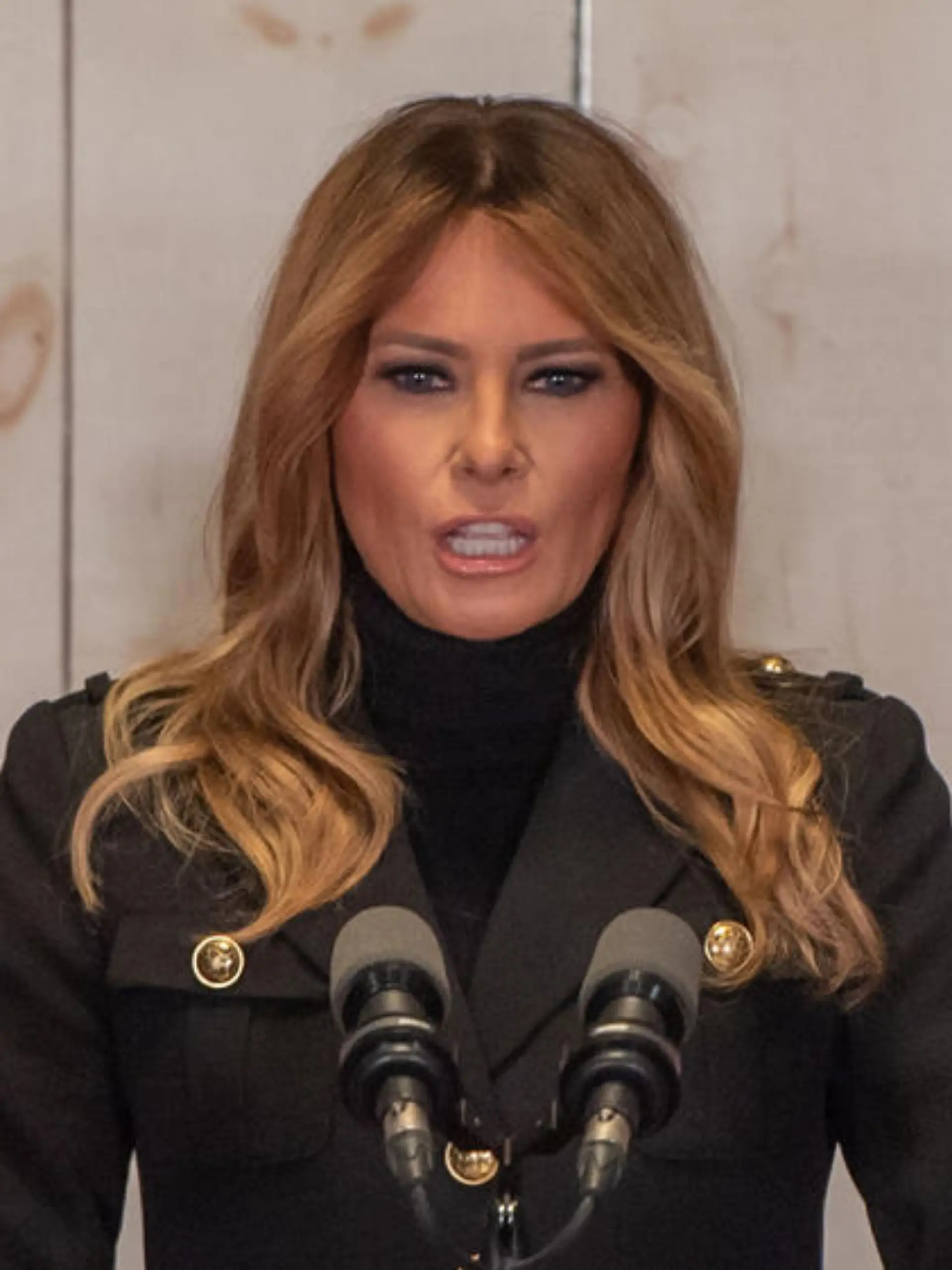 First Lady Melania Trump verabschiedet sich mit aufgezeichneter Rede