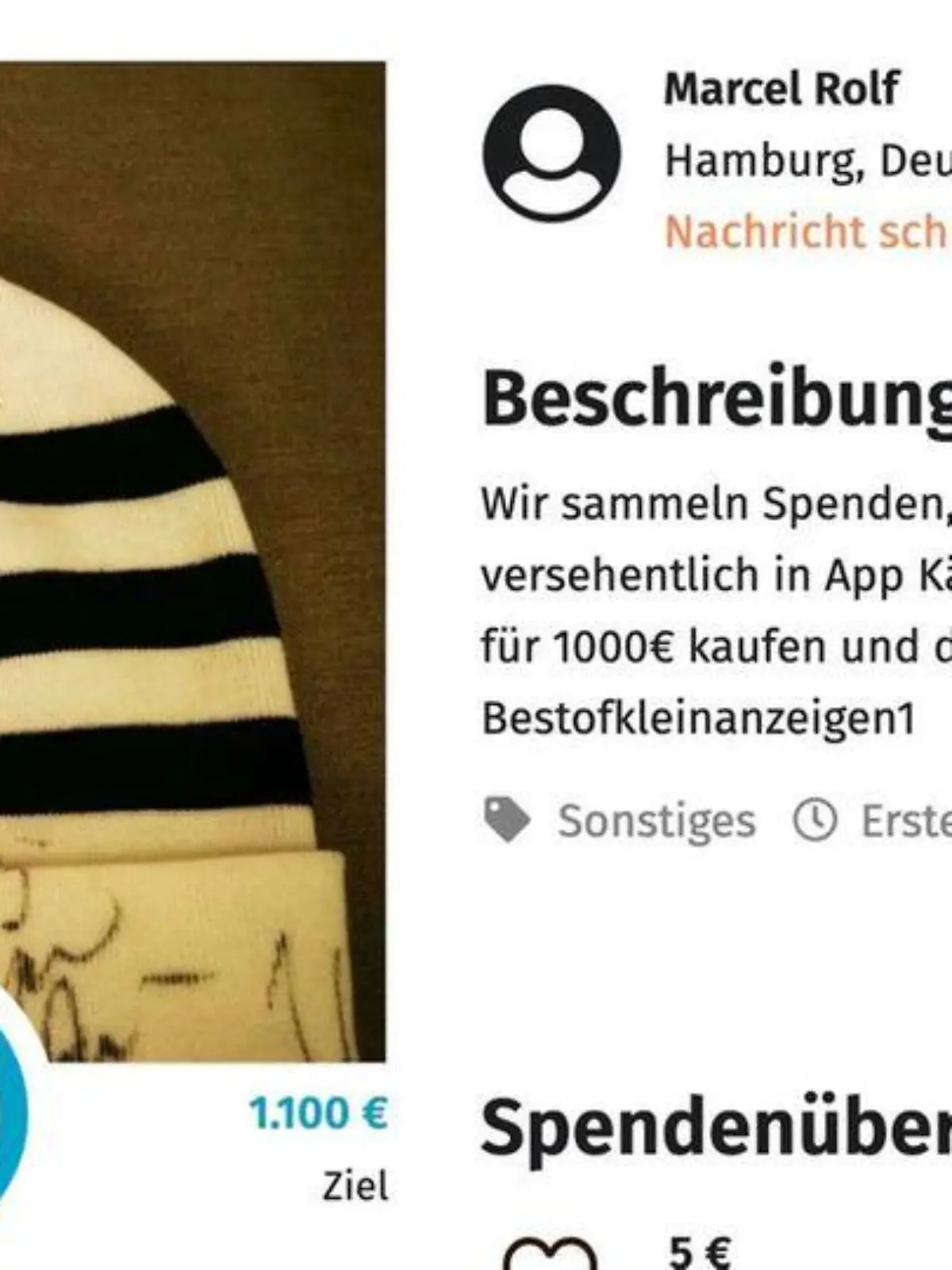 Spendenaktion von Instagram-Community