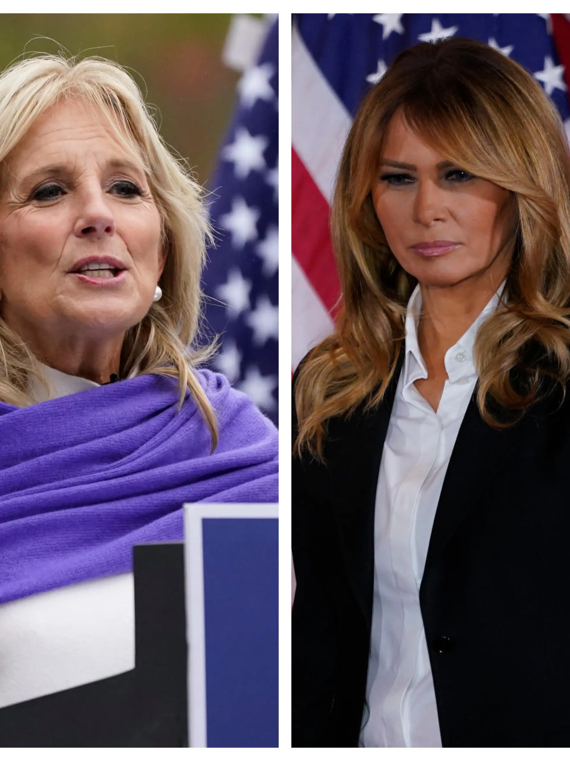 Jill Biden und Melania Trump: Die First Ladys könnten kaum unterschiedlicher sein.