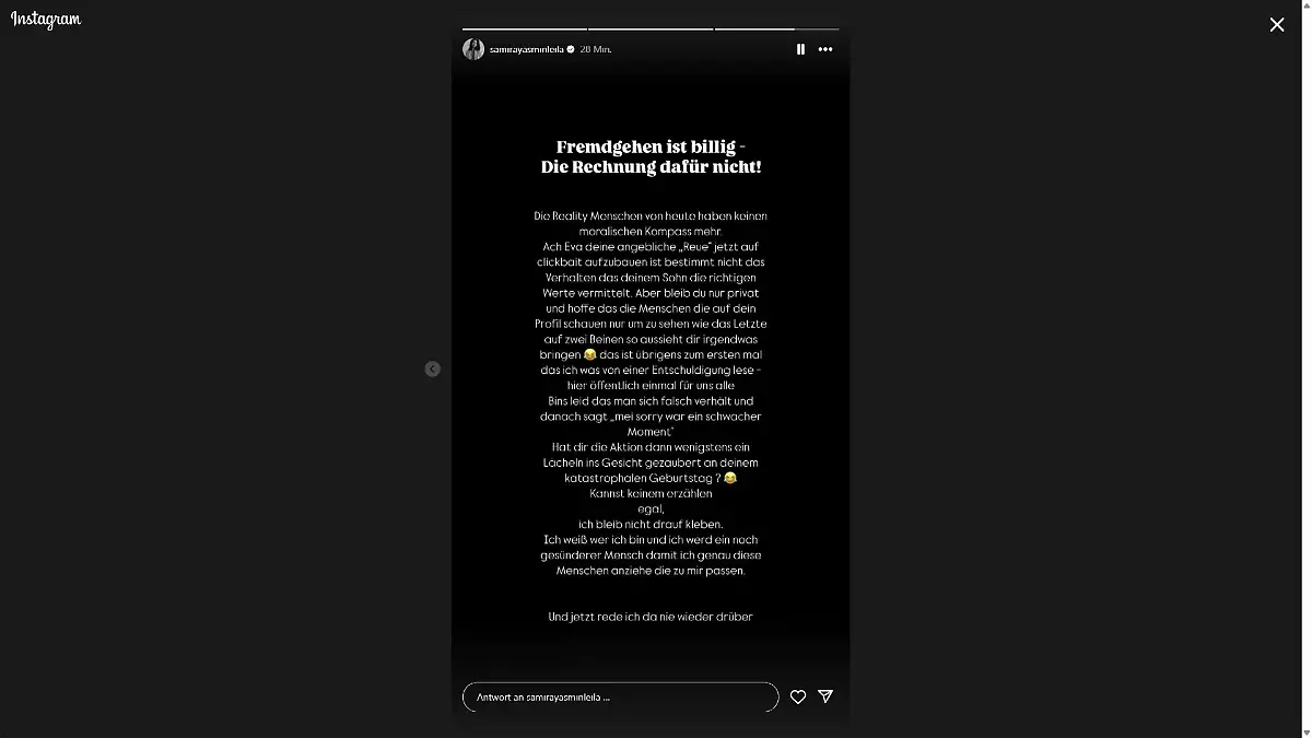 Samira Yavuz rechnet mit Eva Benetatou ab.