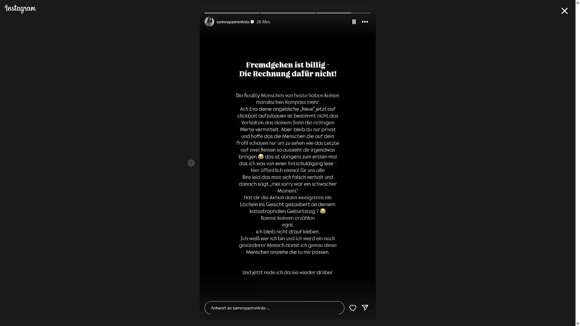 Samira Yavuz rechnet mit Eva Benetatou ab.