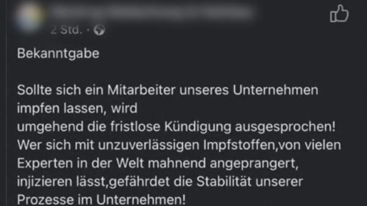 Dieser Post eines Dachdeckers sorgt für Aufsehen.