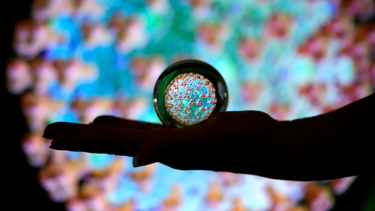 Coronavirus auf der Hand