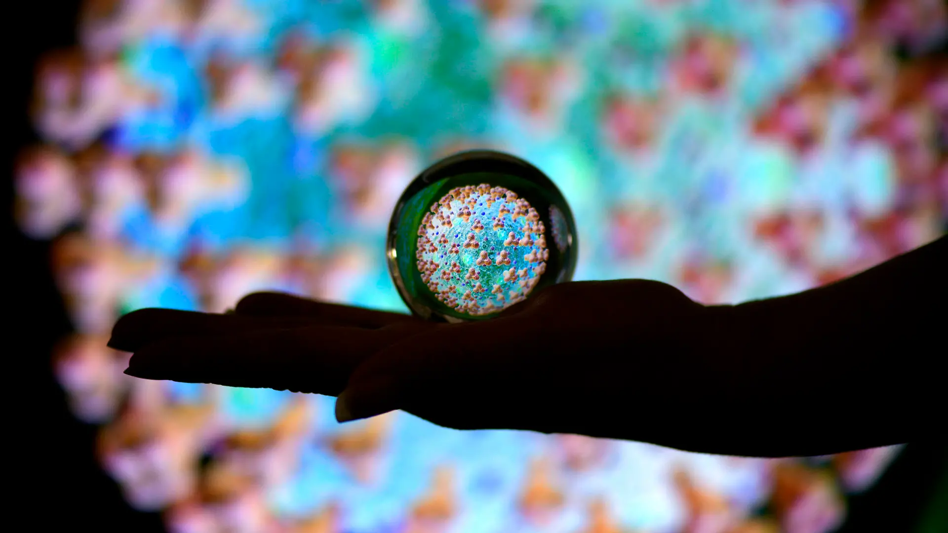 Coronavirus auf der Hand