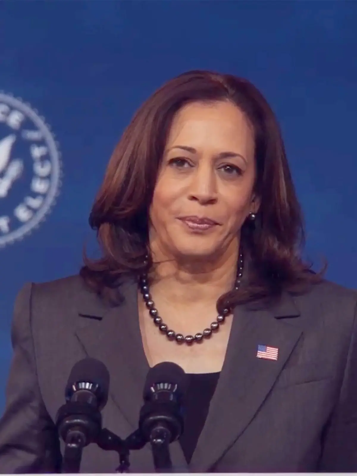  December 9, 2020, Wilmington, Delaware, USA: United States Vice President-elect Kamala Harris delivers remarks at the event introducing retired US Army four-star General Lloyd J. Austin III, as his nominee to serve as the 28th US Secretary of Defense from the Queen Theatre in Wilmington, Delaware on Wednesday, December 9, 2020 Wilmington USA - ZUMAs152 20201209_zaa_s152_019 Copyright: xBidenxTransitionxViaxCnpx