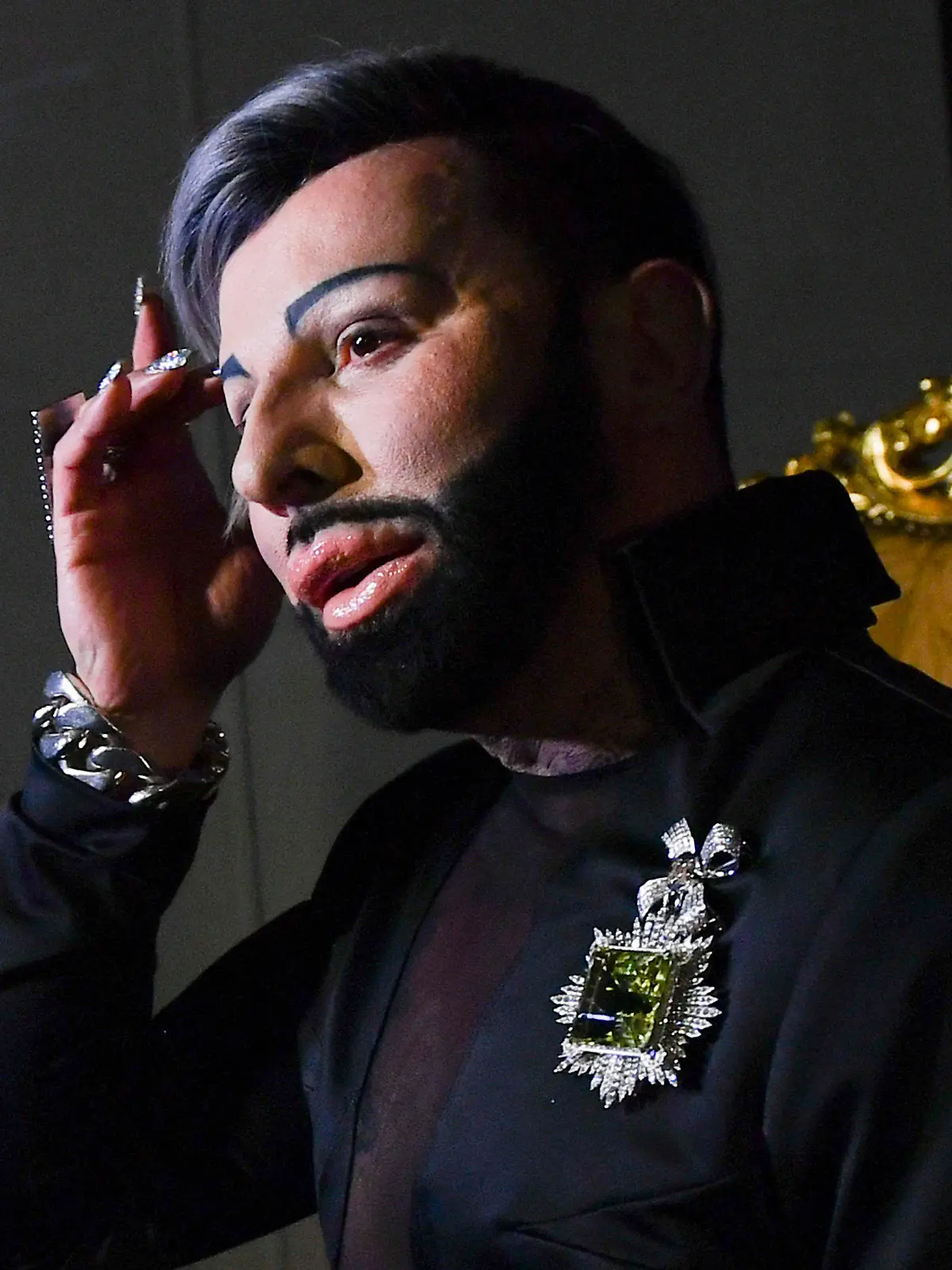 ARCHIV - 14.01.2018, Berlin: Star-Designer Harald Glööckler, aufgenommen im "Cocoon By Tolga and Haluk" in Berlin bei seiner "Pompöös Welcome Party 2018" vor dem Beginn der Berlin Fashion Week. (zu dpa "Harald Glööckler: Ich wurde als Kind sexuell missbraucht" am 03.07.2018) Foto: Jens Kalaene/dpa-Zentralbild/dpa +++ dpa-Bildfunk +++