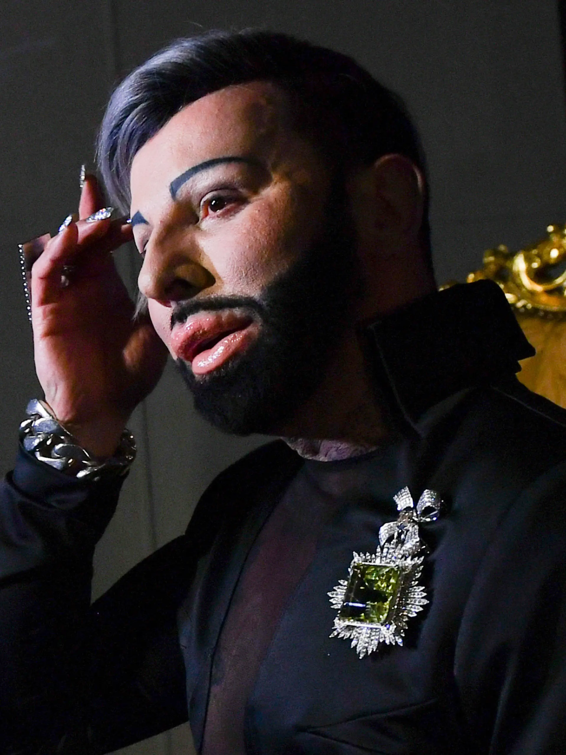 ARCHIV - 14.01.2018, Berlin: Star-Designer Harald Glööckler, aufgenommen im "Cocoon By Tolga and Haluk" in Berlin bei seiner "Pompöös Welcome Party 2018" vor dem Beginn der Berlin Fashion Week. (zu dpa "Harald Glööckler: Ich wurde als Kind sexuell missbraucht" am 03.07.2018) Foto: Jens Kalaene/dpa-Zentralbild/dpa +++ dpa-Bildfunk +++
