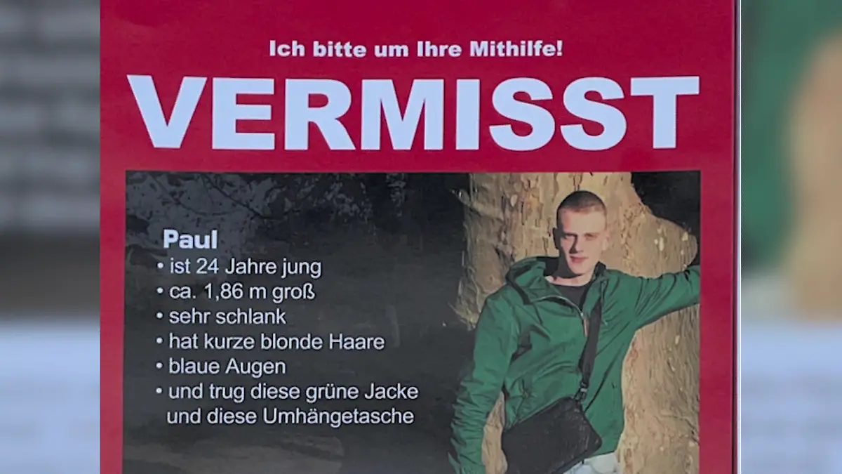 Plakat für die Suche nach Paul Burdach 