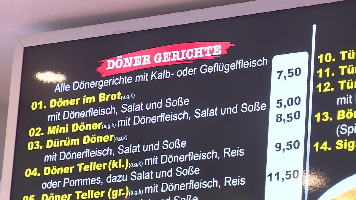 In Hamburg sind Döner am teuersten!