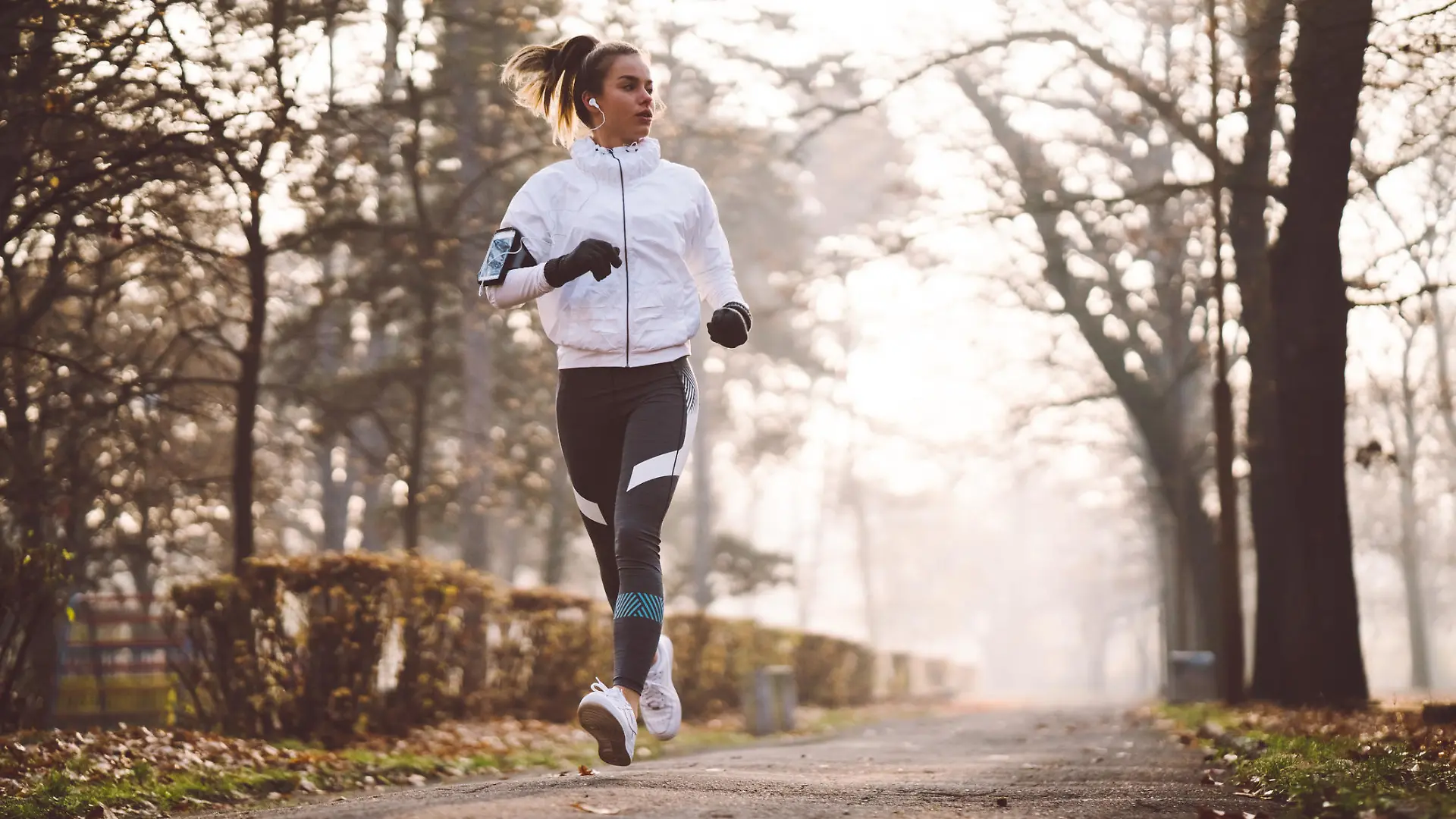 Joggerin im Winter