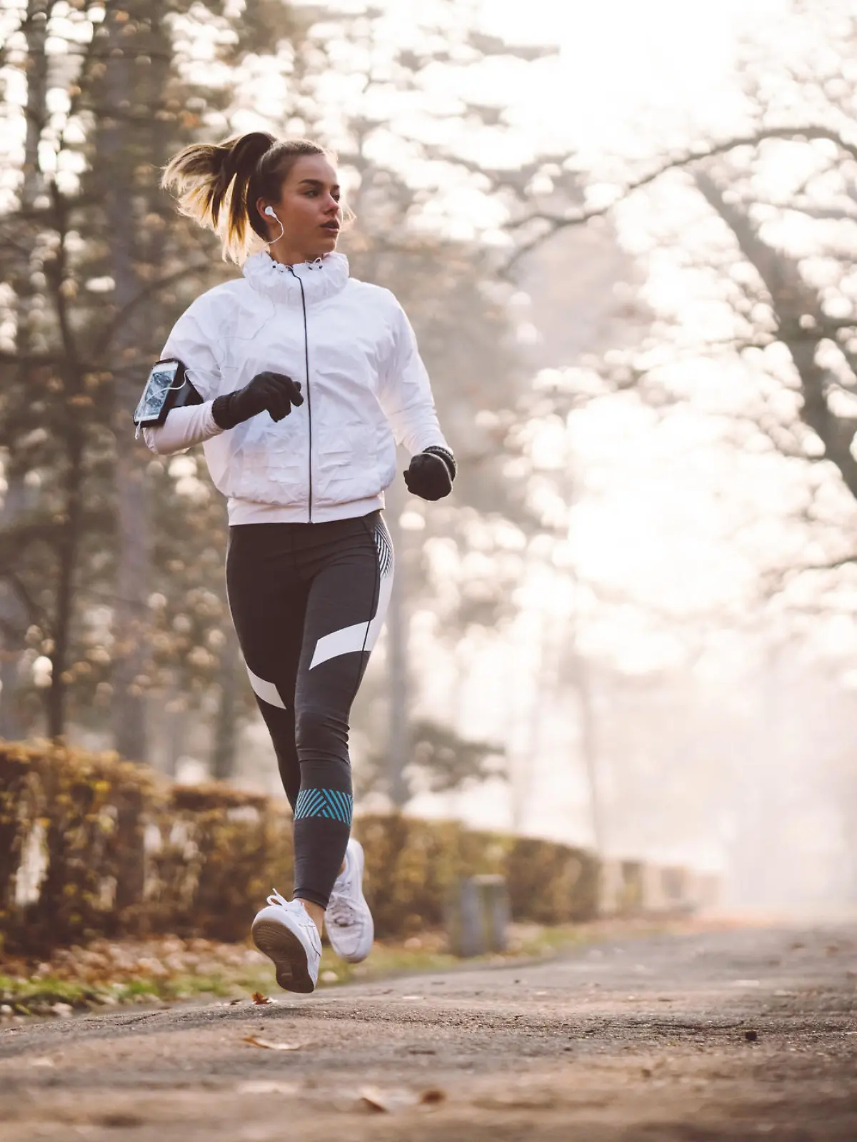 Joggerin im Winter