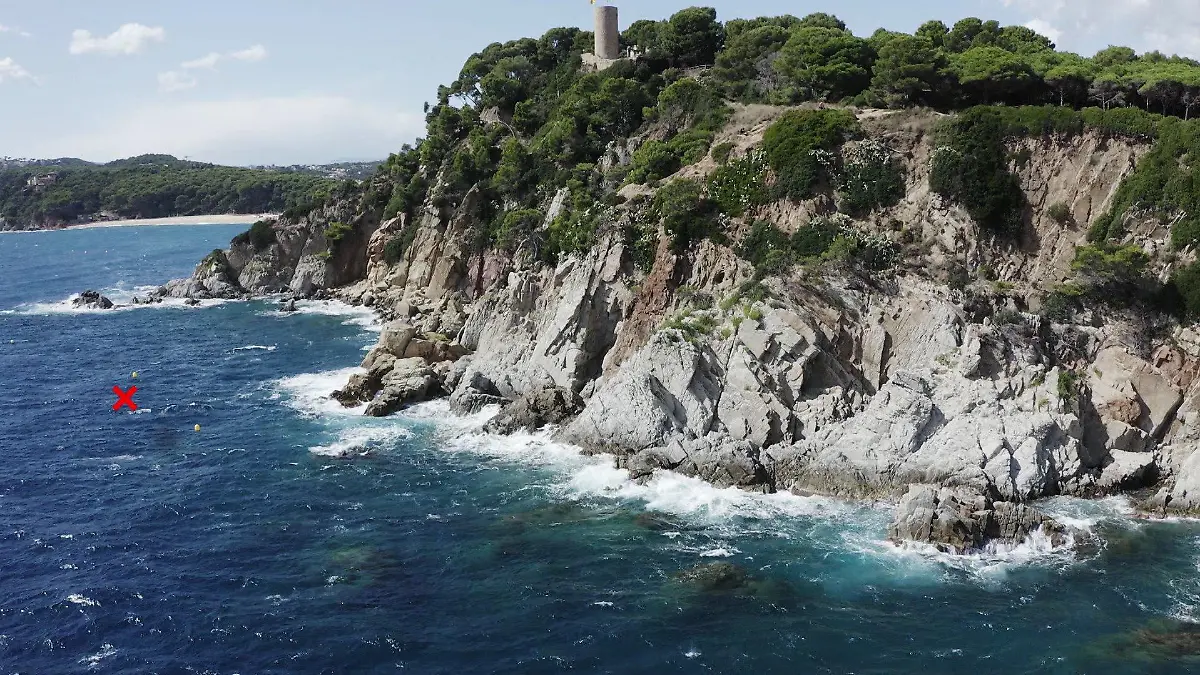 Die Stelle im Meer vor Lloret de Mar, an der die Leiche Matin Buschmanns geborgen wurde