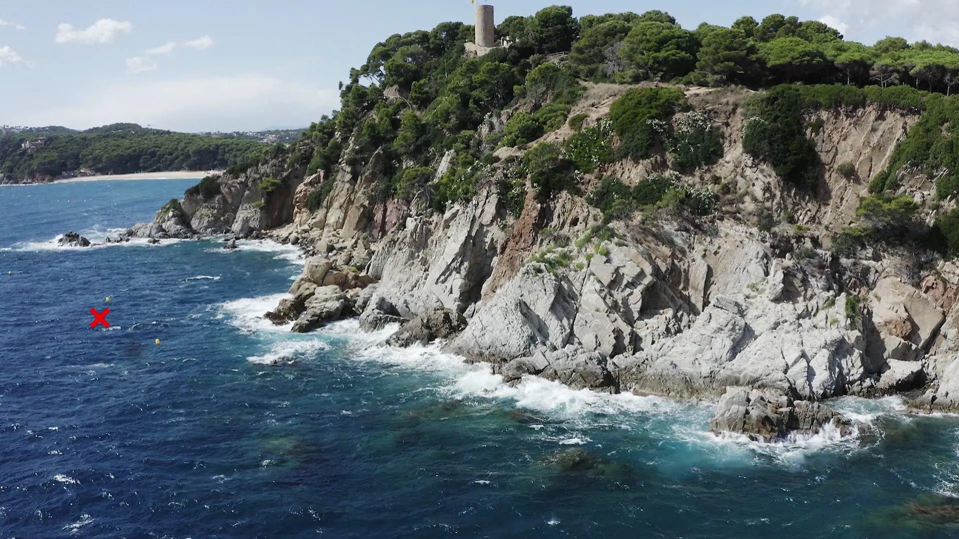 Die Stelle im Meer vor Lloret de Mar, an der die Leiche Matin Buschmanns geborgen wurde