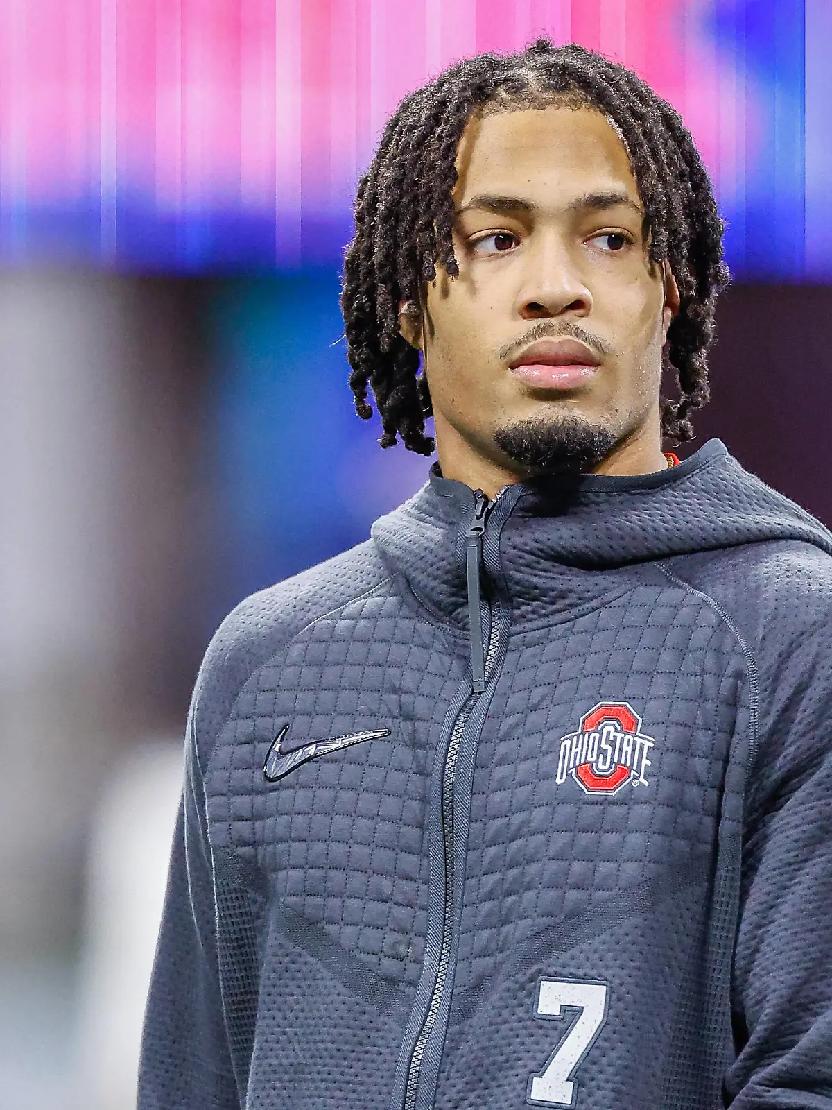 December 31, 2022: Ohio State s CJ Stroud 7 prior to the Chick-fil-A Peach Bowl a College Football Playoff Semifinal featuring the 4 Ohio State Buckeyes and the 1 Georgia Bulldogs, played at Mercedes-Benz Stadium in Atlanta, Georgia. The Georgia Bulldogs come from behind to defeat Ohio State, 42-41. /MarinMedia.org/CSM Atlanta United States of America - ZUMAc04_ 20221231_zaf_c04_694 Copyright: xCecilxCopelandx
