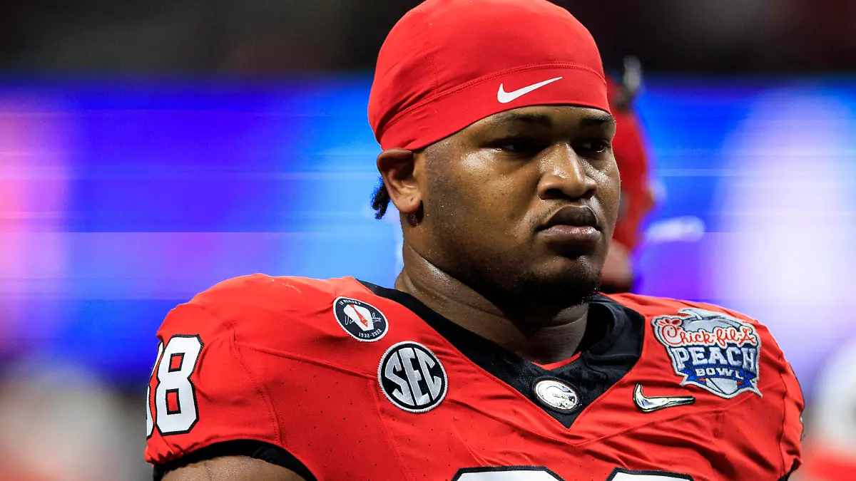 December 31, 2022: Georgia defensive lineman Jalen Carter 88 during NCAA, College League, USA football game action between the Ohio State Buckeyes and the Georgia Bulldogs at Mercedes-Benz Stadium in Atlanta, Georgia. Georgia defeated Ohio State 42-41. /CSM. USA - ZUMAc04_ 20221231_zaf_c04_502 Copyright: xJohnxMersitsx