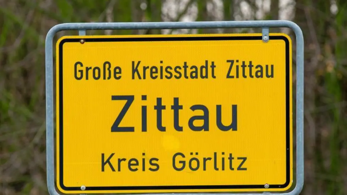 Ortseingangsschild der Stadt Zittau