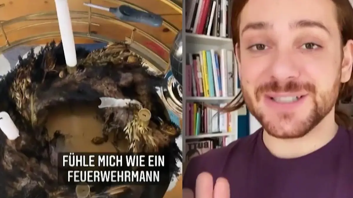 Riccardo Simonettis Adventskranz ist abgebrannt Brandgefährliche Angelegenheit