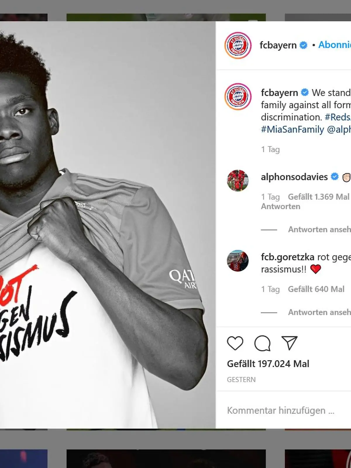Quelle: Instagram @fcbayern