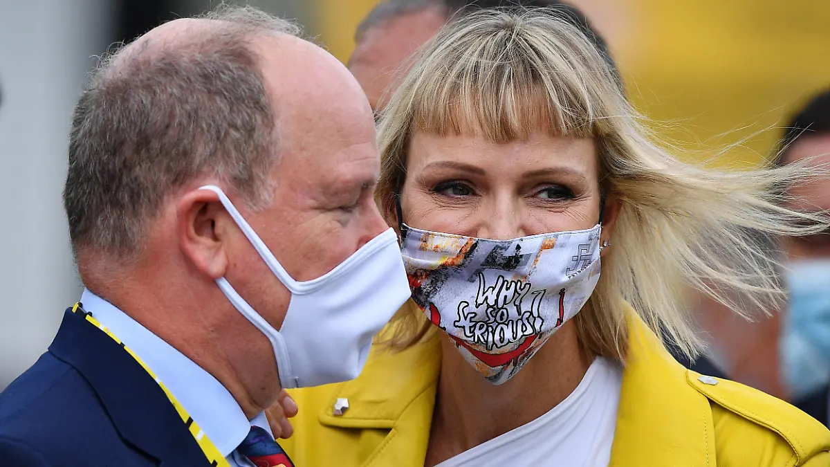 Princess Charlene of Monaco pictured during the first stage of the 107th edition of the Tour de France cycling race, 156km from Nice to Nice, in France, Saturday 29 August 2020. This year s Tour de France was postponed due to the worldwide Covid-19 pandemic. The 2020 race starts in Nice on Saturday 29 August and ends on 20 September. DAVIDxSTOCKMAN PUBLICATIONxINxGERxSUIxAUTxONLY x05846881x