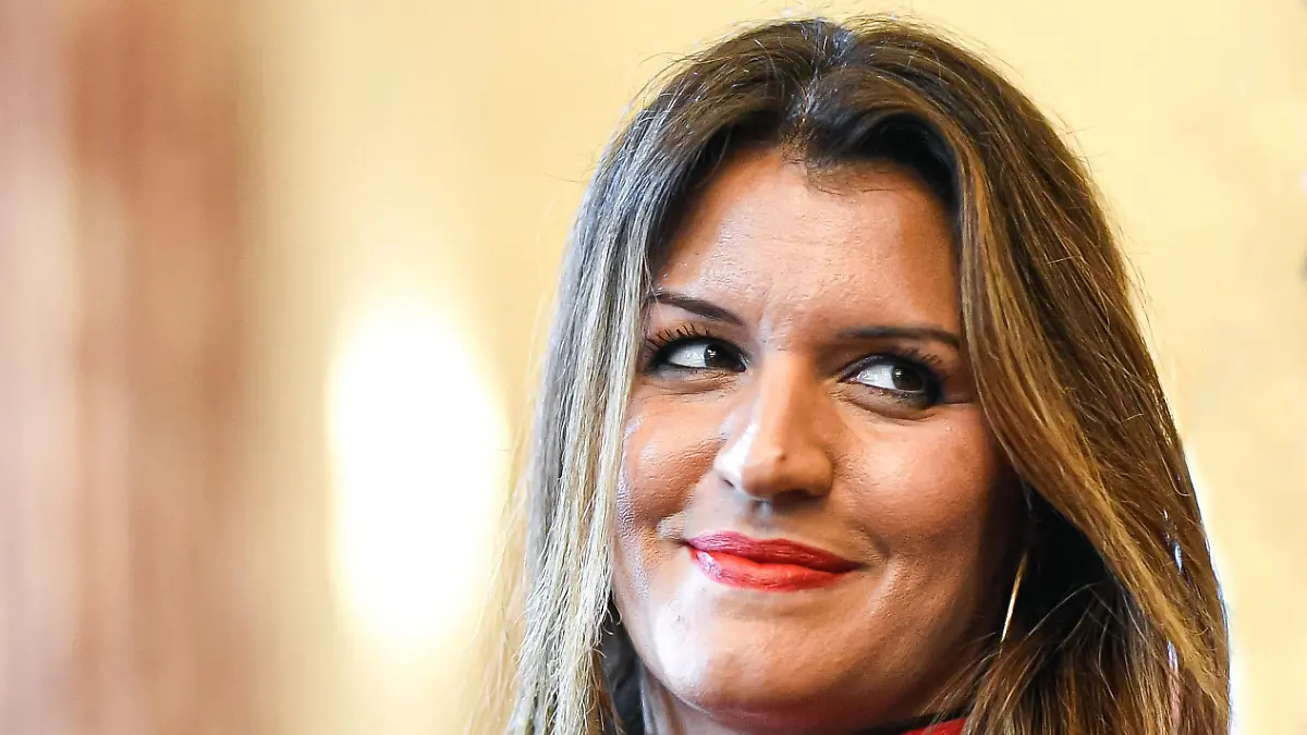 French Secretary of State for Social Economy and Associations Marlene Schiappa during the ceremony of the Ilan Halimi Prize rewarding young people under 25 who are committed to combating racist and anti-Semitic prejudice, at the Ministry of Justice, in Paris, France on February 13, 2023. Photo by Victor Joly/ABACAPRESS.COM