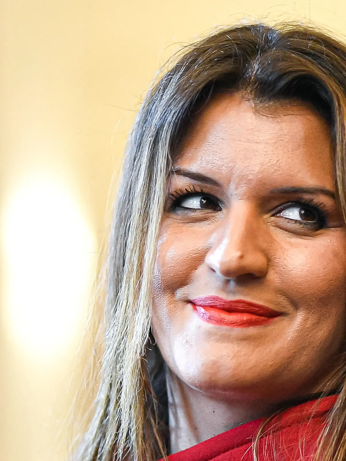 French Secretary of State for Social Economy and Associations Marlene Schiappa during the ceremony of the Ilan Halimi Prize rewarding young people under 25 who are committed to combating racist and anti-Semitic prejudice, at the Ministry of Justice, in Paris, France on February 13, 2023. Photo by Victor Joly/ABACAPRESS.COM