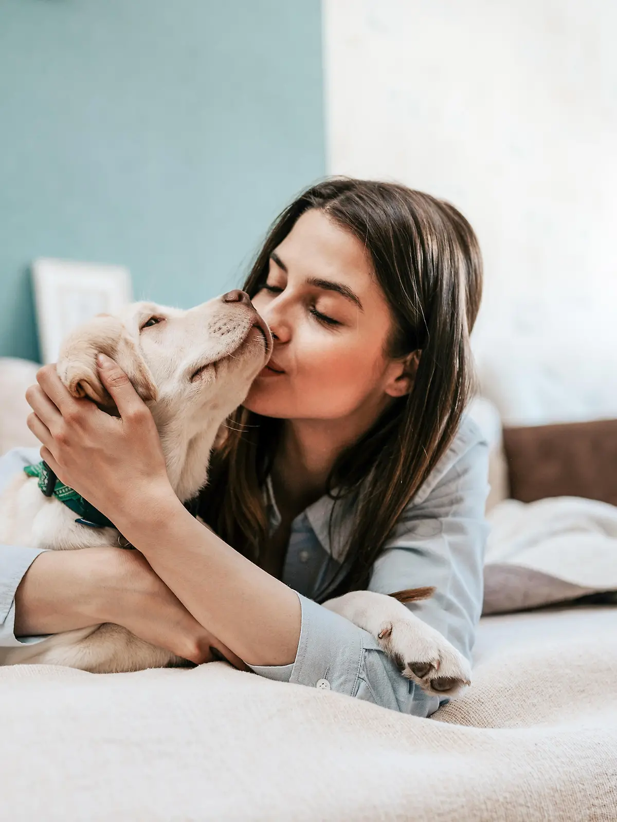 Frau mit Hund