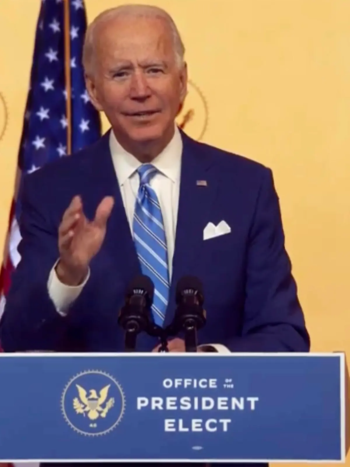  November 25, 2020, Wilmington, Delaware, USA: United States President-elect Joe Biden delivers a Thanksgiving address to the American people in Wilmington, Delaware on Wednesday, November 25, 2020 Wilmington USA - ZUMAs152 20201125_zaa_s152_014 Copyright: xBidenxTransitionxViaxCnpx