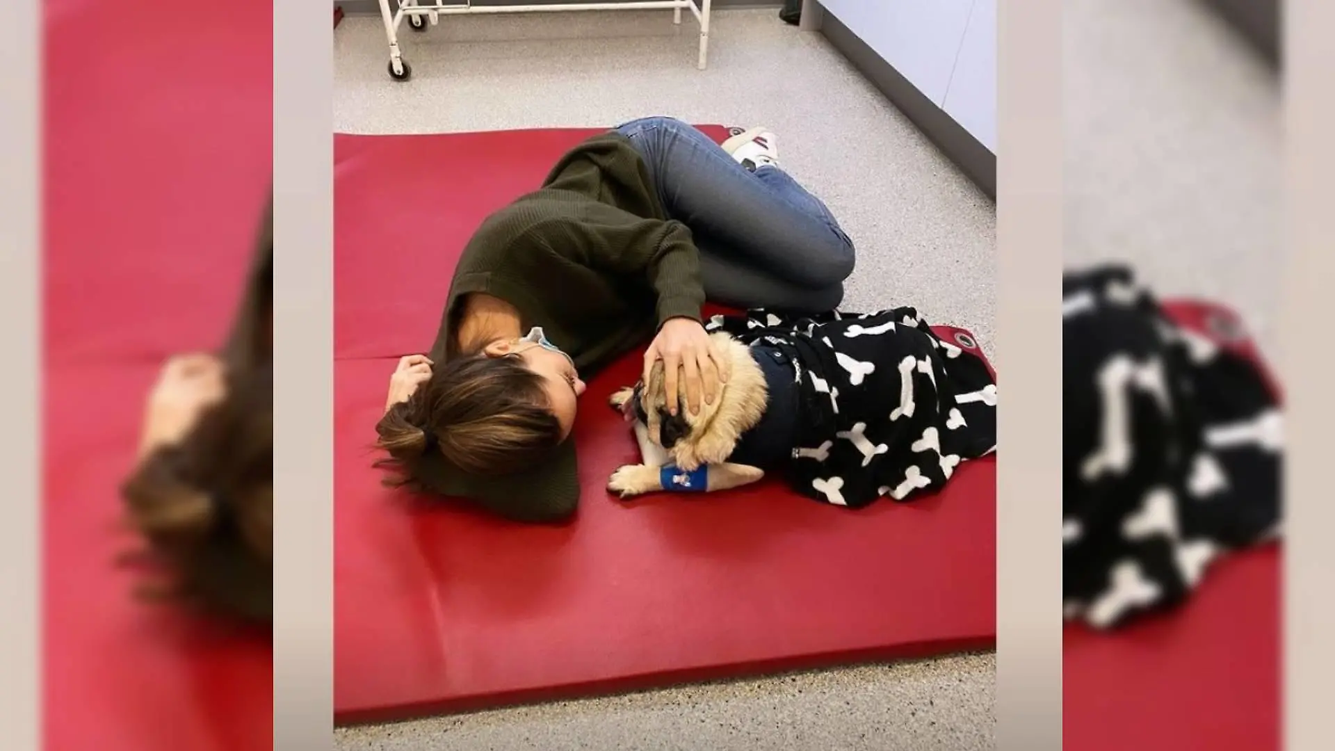 Nach der OP ihres Mops', postet Mandy dieses Foto bei Instagram.