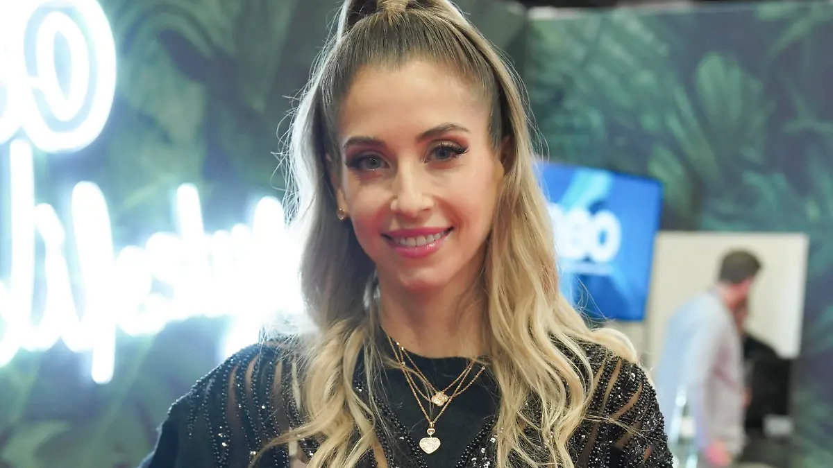 Moderatorin, Autorin und Model Cathy Hummels im Portrait bei der Fitness und Gesundheitsmesse FIBO auf dem Koelner Messegelaende, 14.04.2023, Koeln