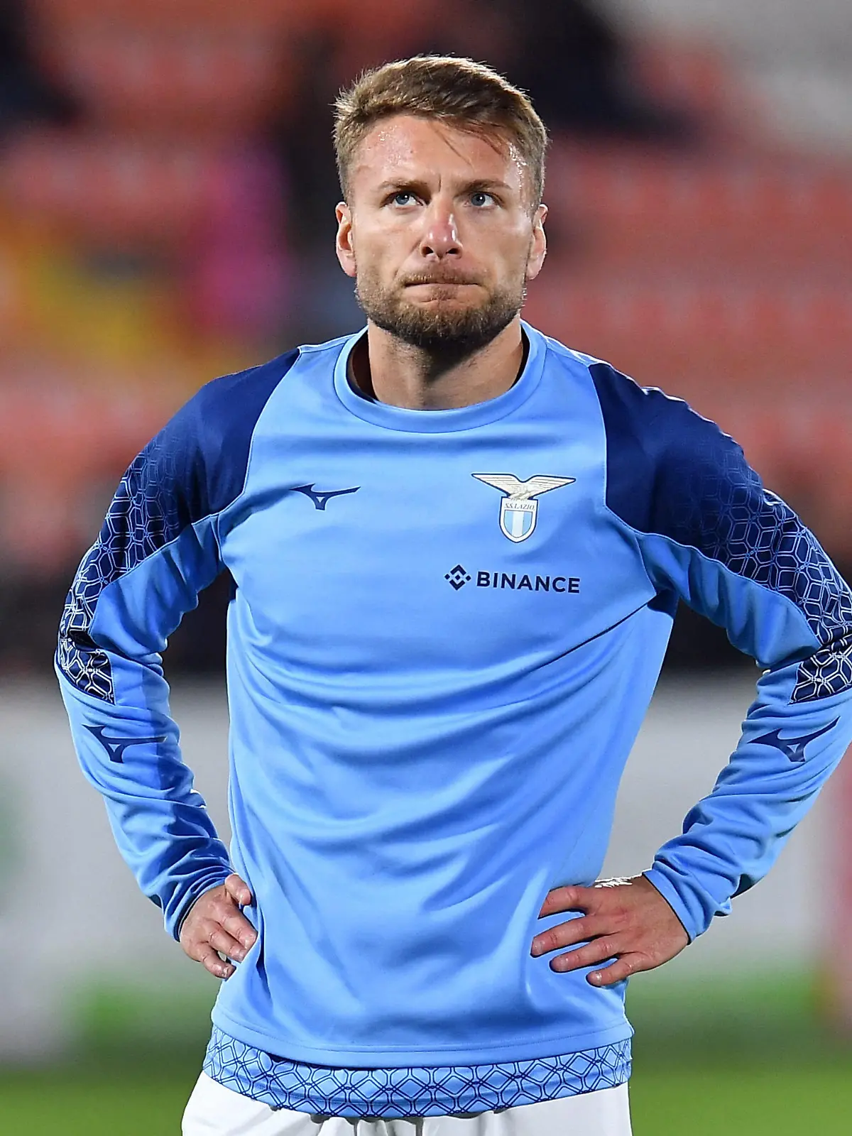 Soccer Football - Serie A - Spezia v Lazio - Stadio Alberto-Picco, La Spezia, Italy - April 14, 2023 Lazio's Ciro Immobile during the warm up before the match REUTERS/Jennifer Lorenzini