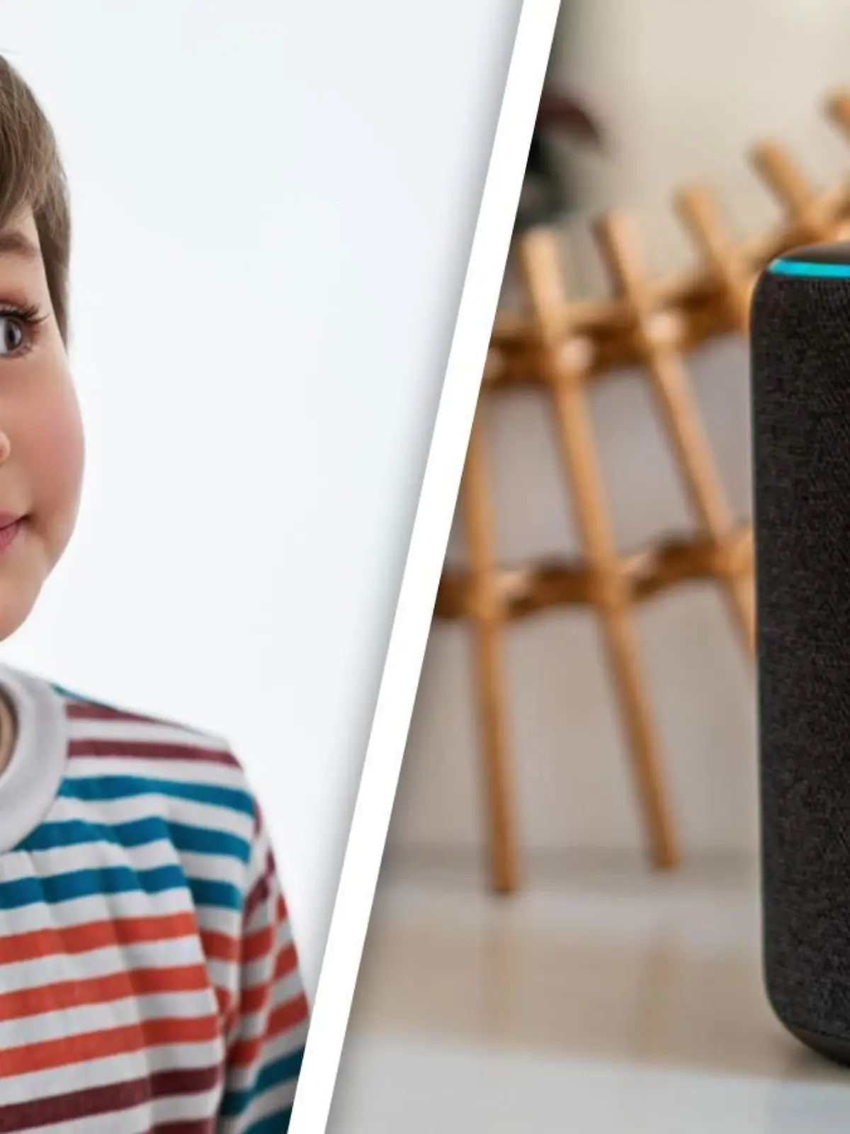 Kind und Alexa von Amazon