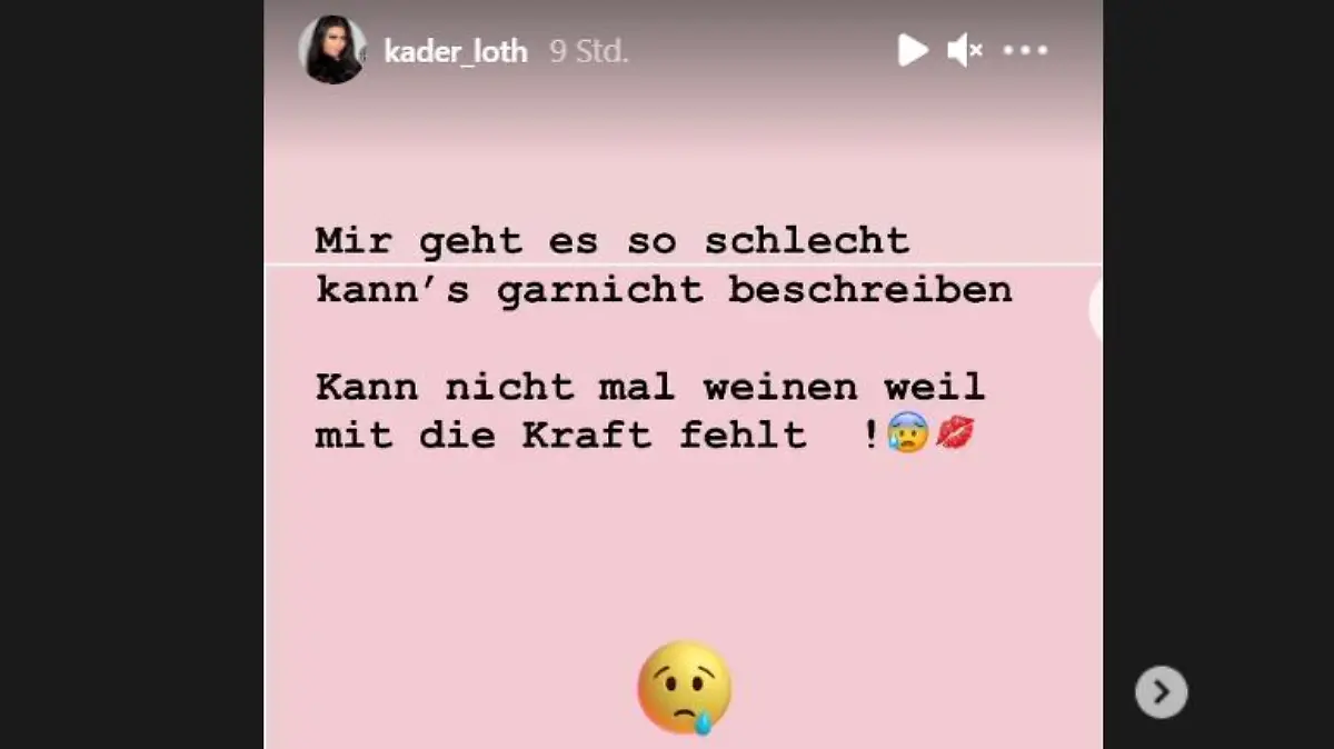Kader Loth gibt ein kleines Gesundheits-Update bei Instagram.