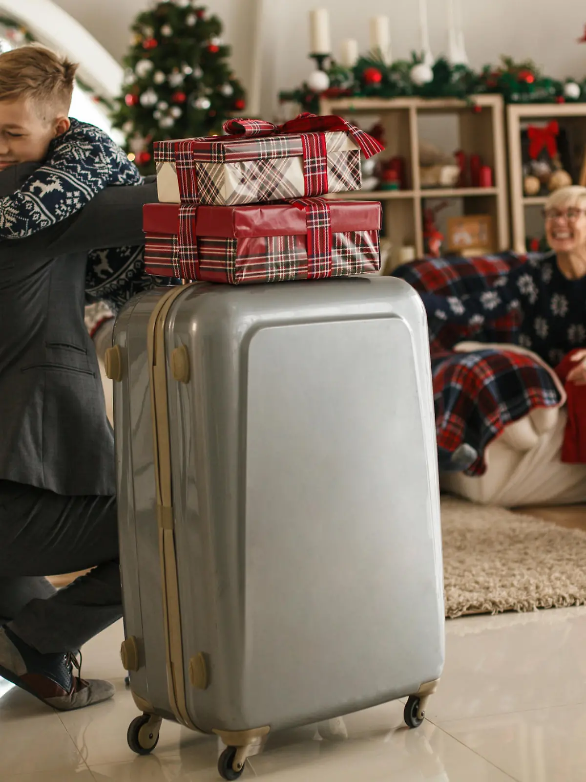 Familienbesuch an Weihnachten