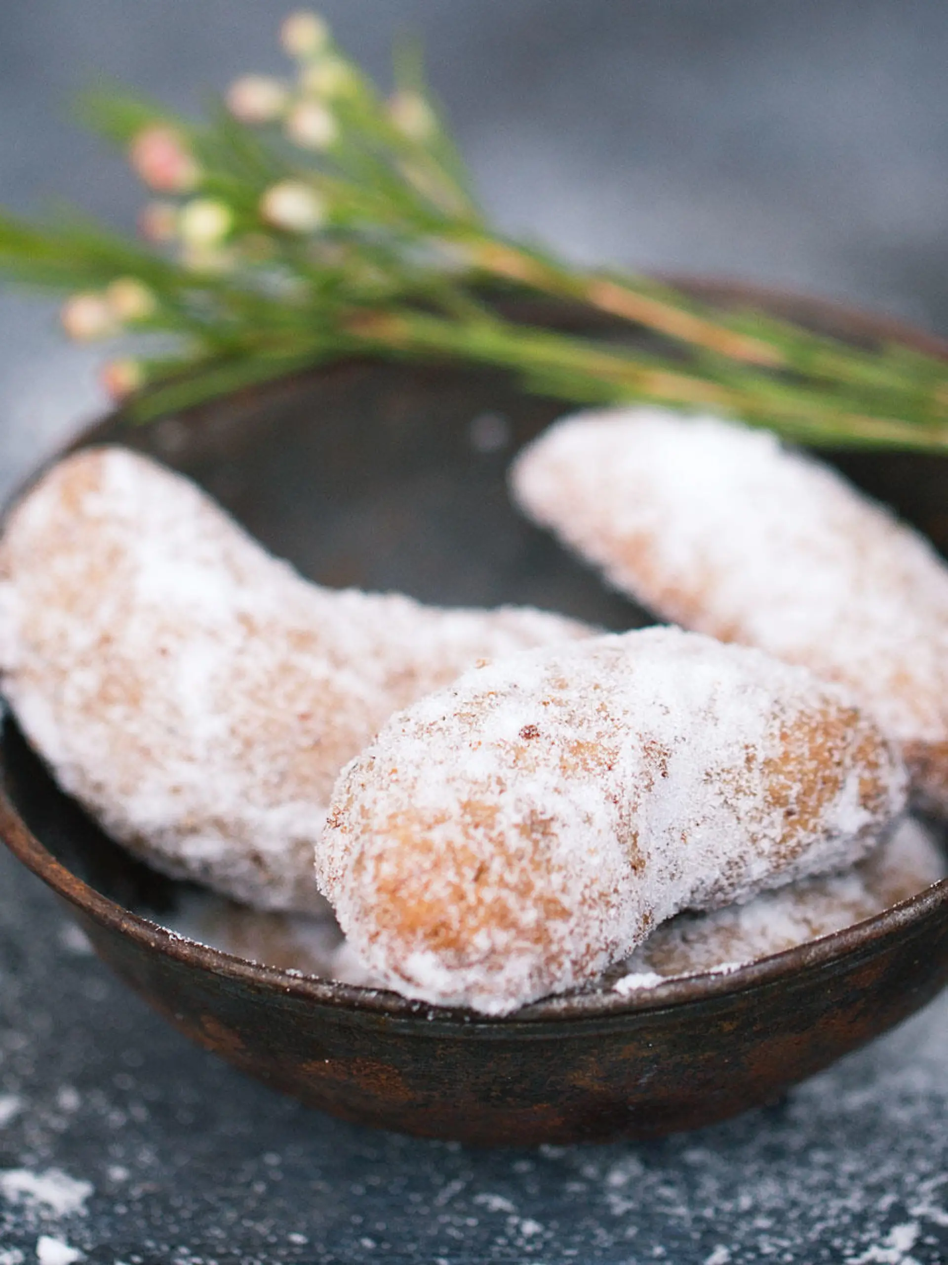 Vanillekipferl nach dem Rezept von Stefanie Reeb - ohne weißen Zucker