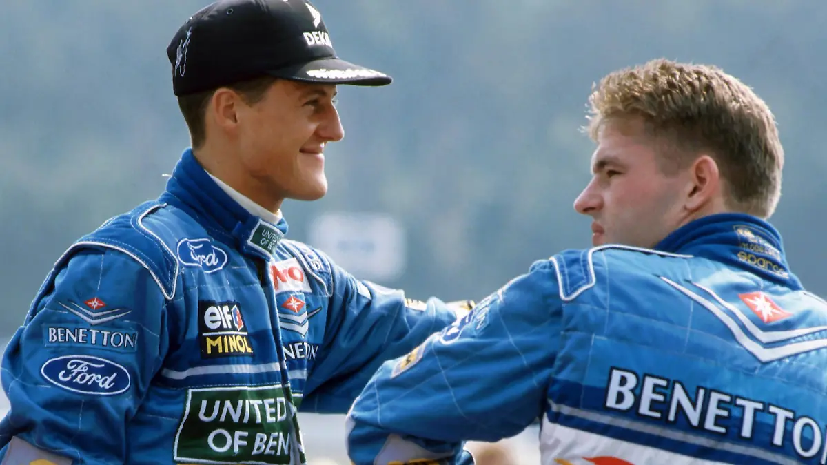 Michael Schumacher und Jos Verstappen waren 1994 bei Benetton-Ford Teamkollegen in der Formel 1